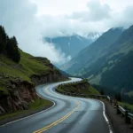 Mountain road to Mukteshwar