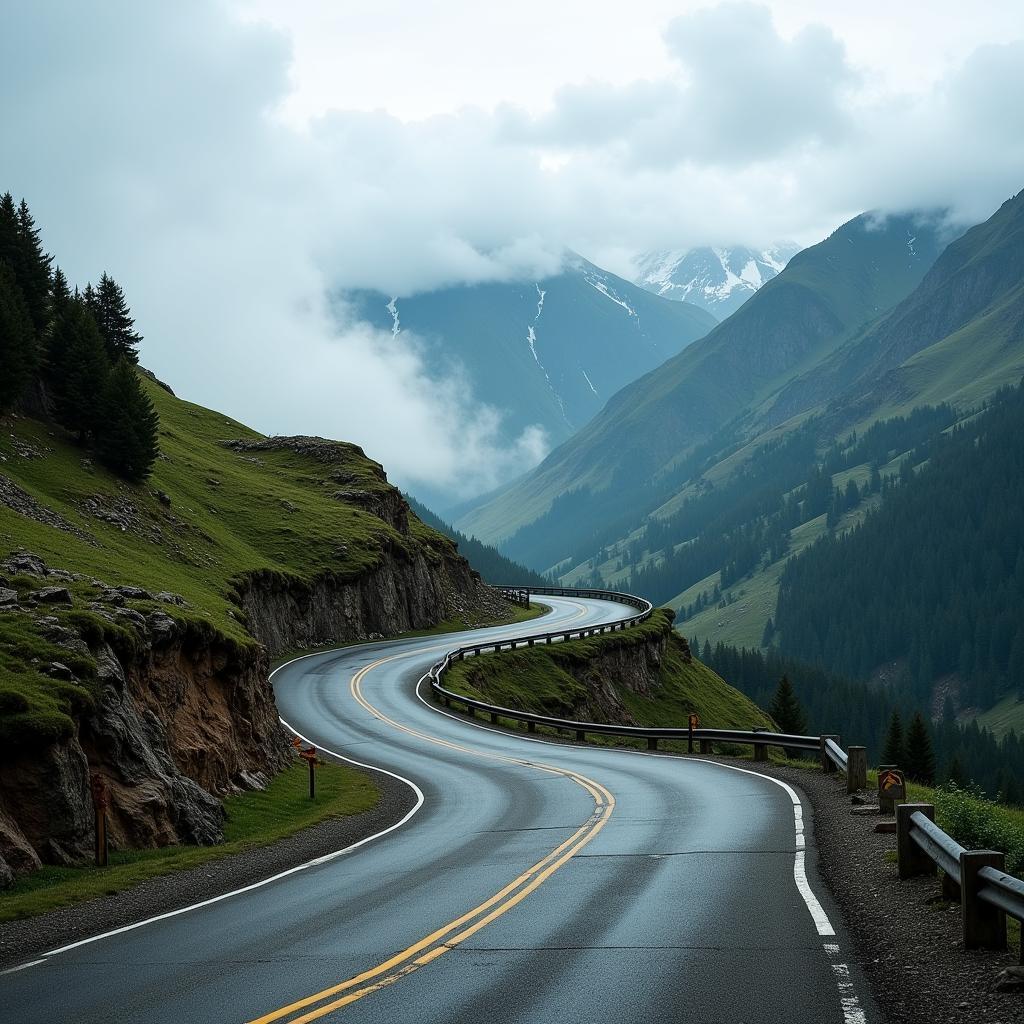 Mountain road to Mukteshwar