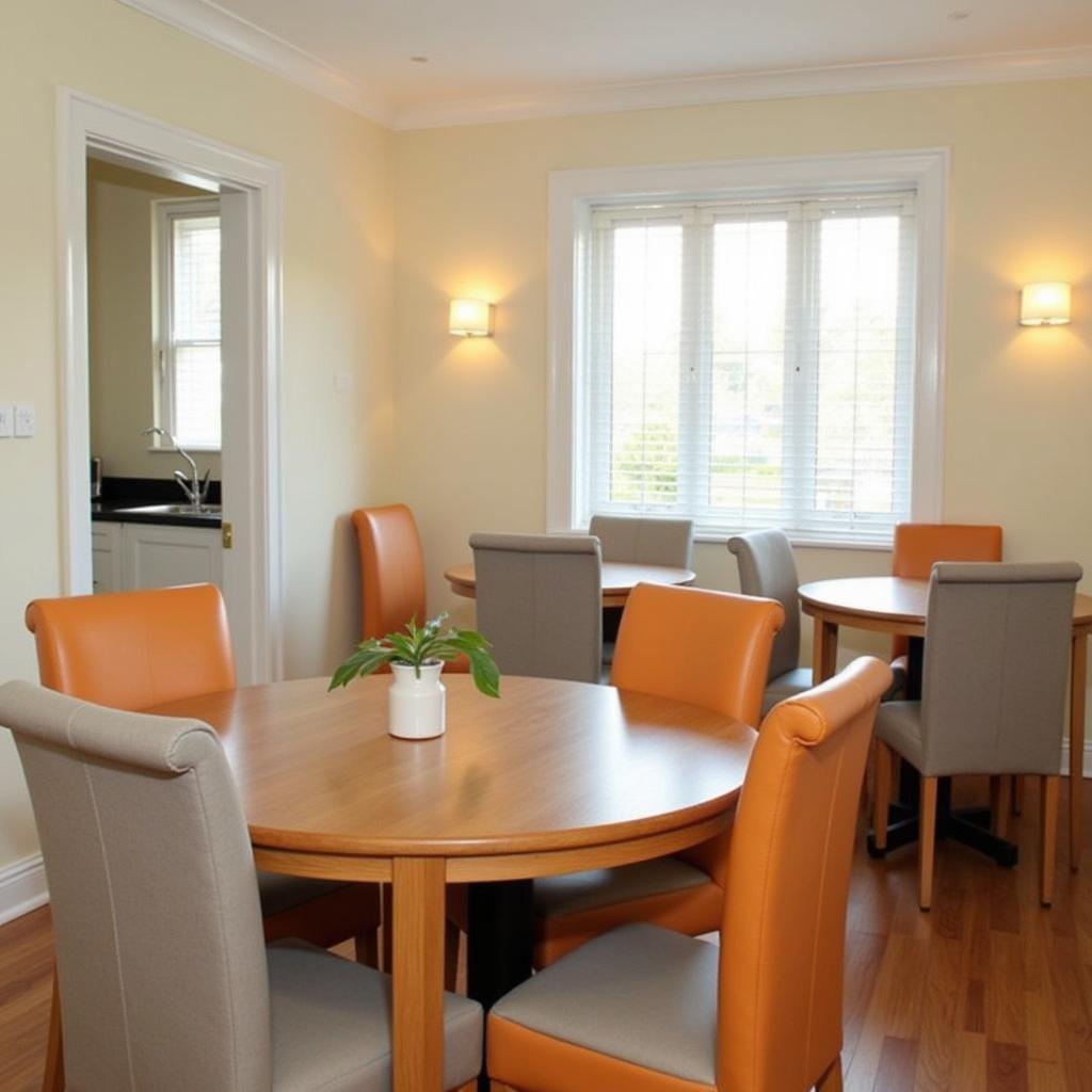 Dining area of a 2-star hotel near Mumbai Airport