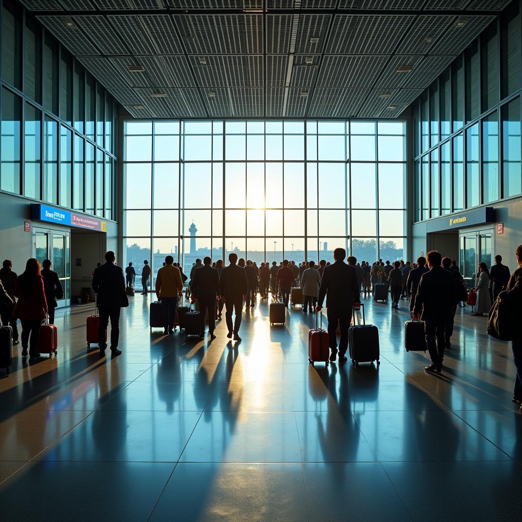 Passengers arriving at Mumbai International Airport