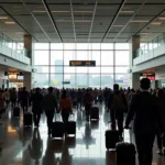 Busy Travelers at Mumbai Airport