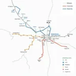 Mumbai Airport Metro Line Map Showing Connectivity to Terminals and City