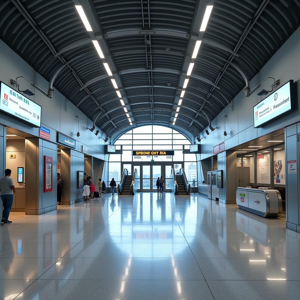 Inside the Mumbai Airport Metro Station Showing Accessibility Features