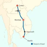 Mumbai Airport to Nashik Taxi Route Map