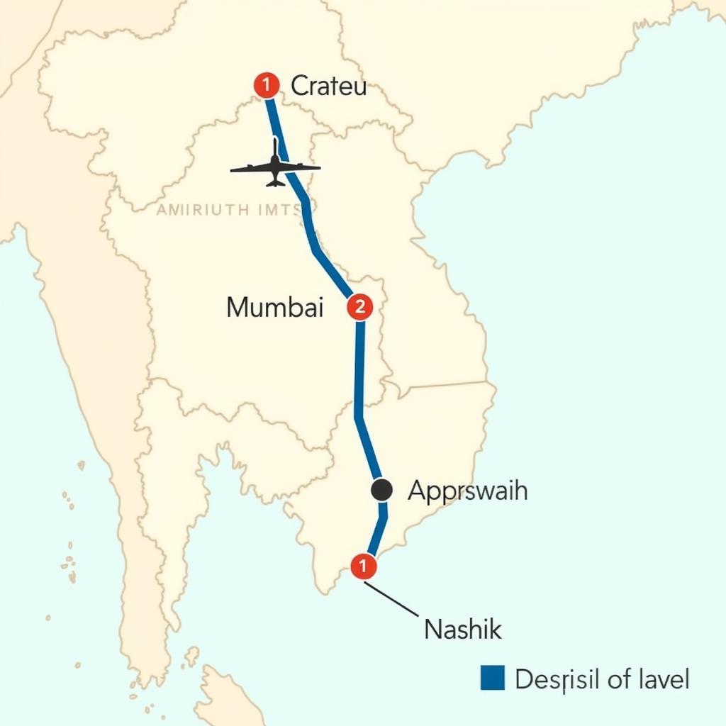 Mumbai Airport to Nashik Taxi Route Map