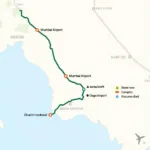 Mumbai Airport to Bandra Traffic Map