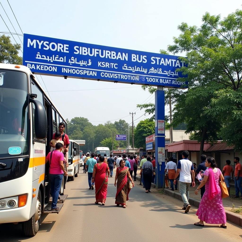 Mysore Suburban Bus Stand Arrival