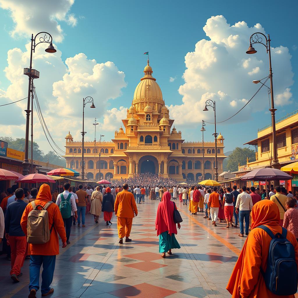 Arriving at the Nathdwara Temple