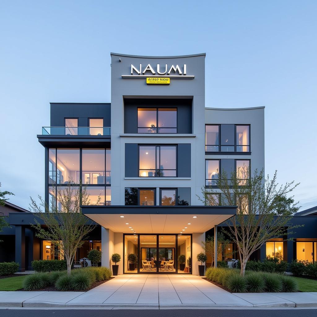 Modern and Stylish Exterior of Naumi Auckland Airport Hotel