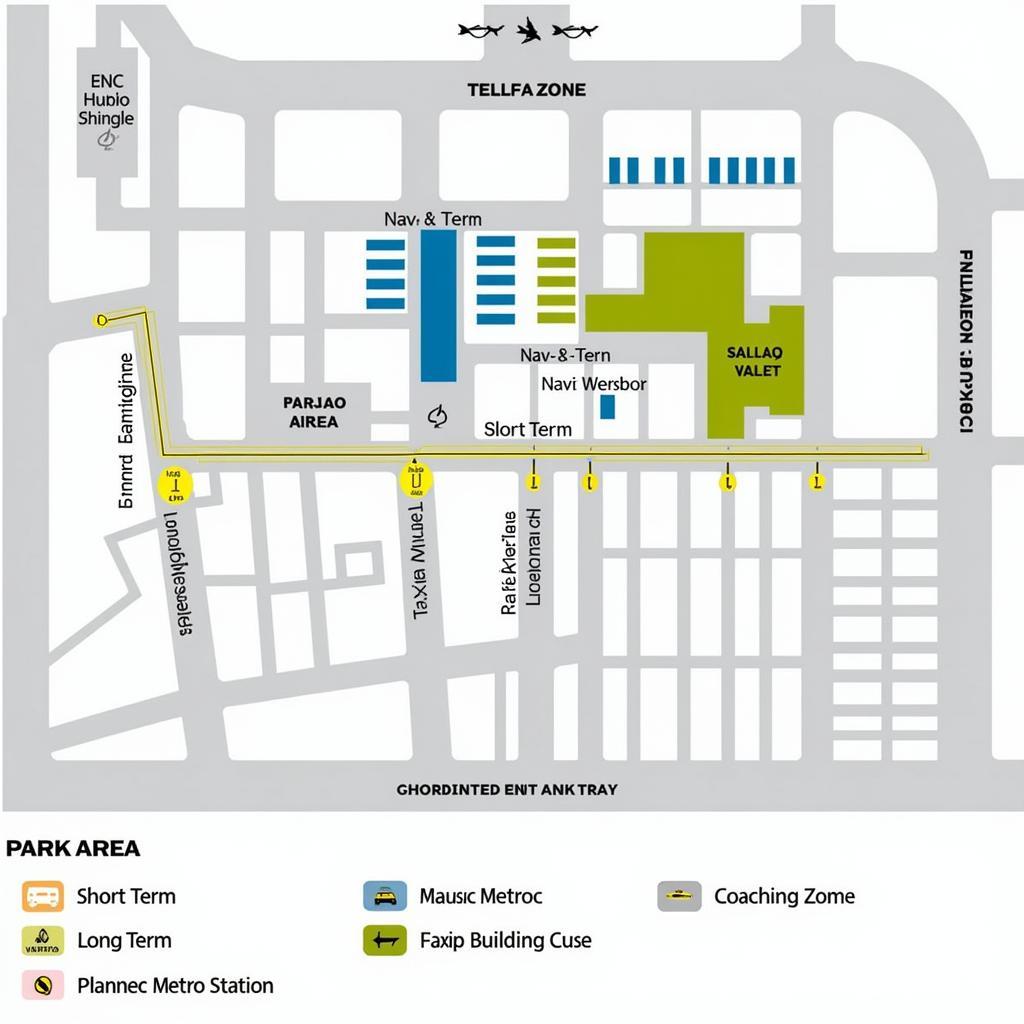 Navi Mumbai Airport Parking Map: Detailed View of Parking Areas and Transportation Hubs