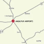 Jabalpur Airport Location Map Showing Proximity to Katni