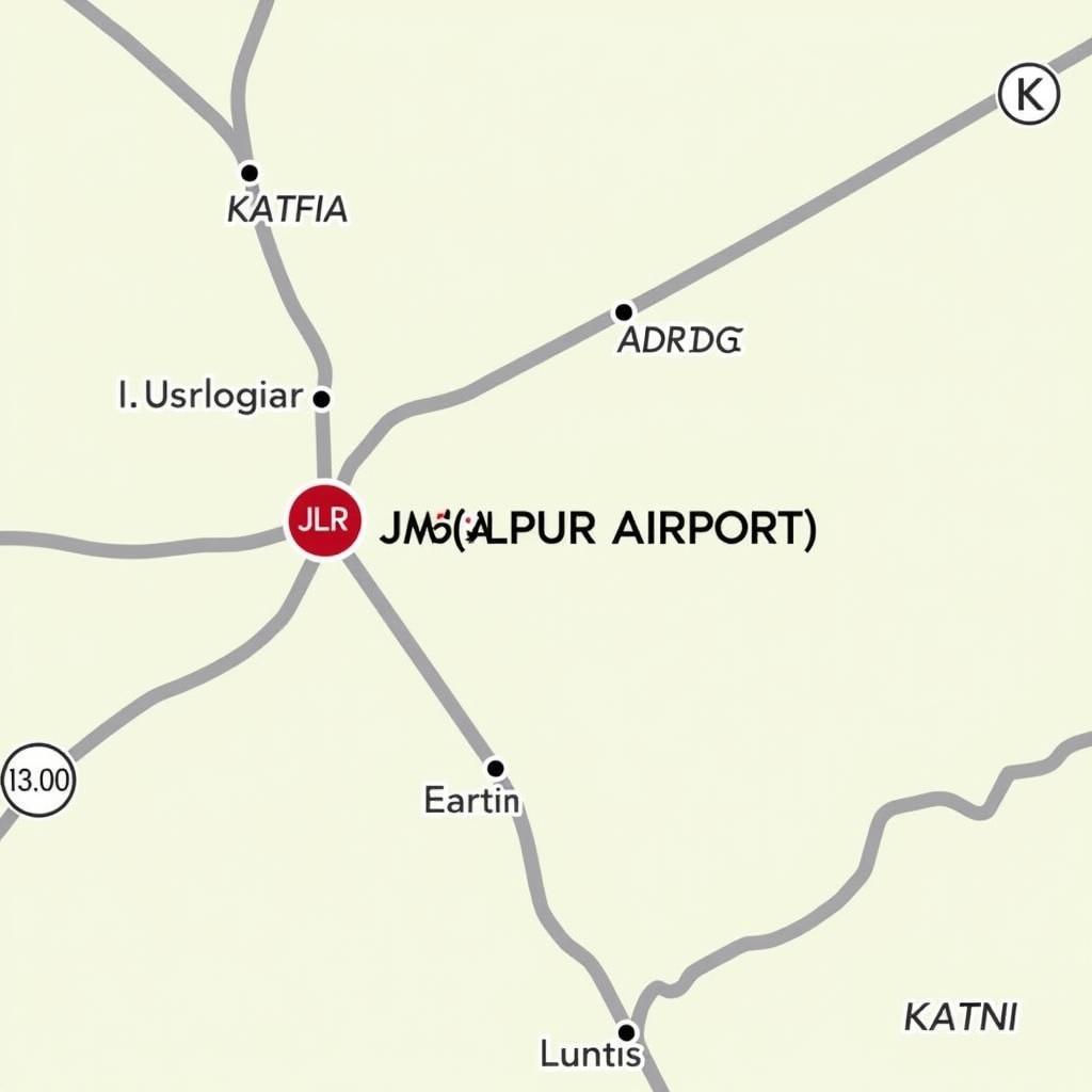 Jabalpur Airport Location Map Showing Proximity to Katni