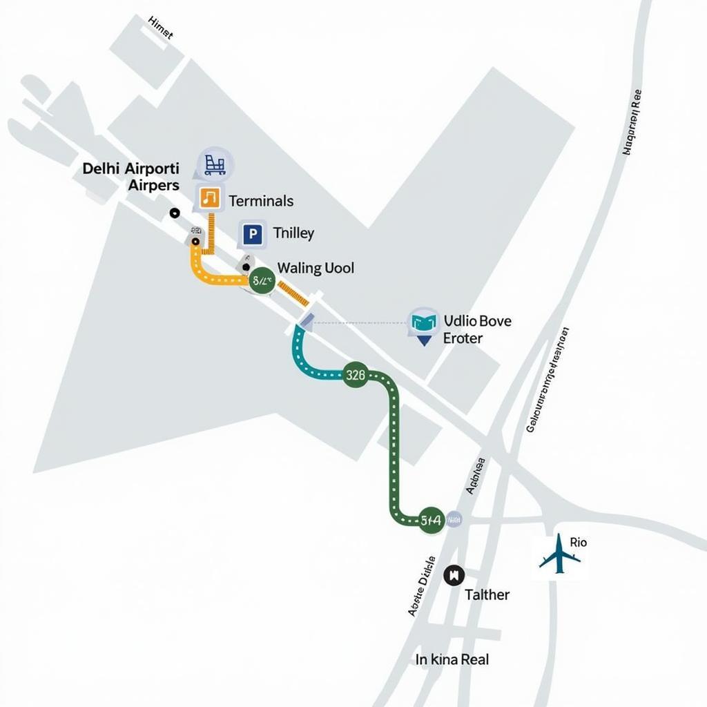 Delhi Airport Metro Express Station Map