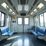 Modern interior of the New Garia Airport Metro