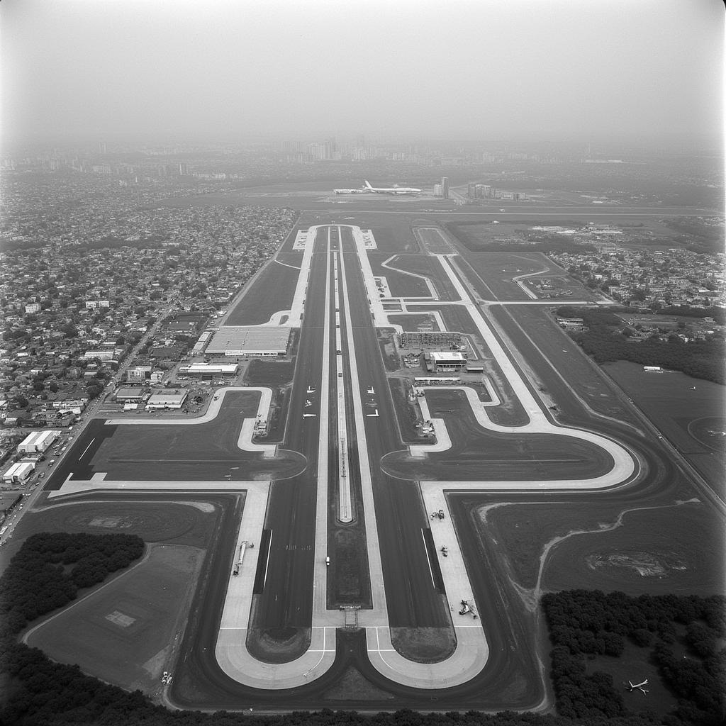 Aerial View of Old Mumbai Airport