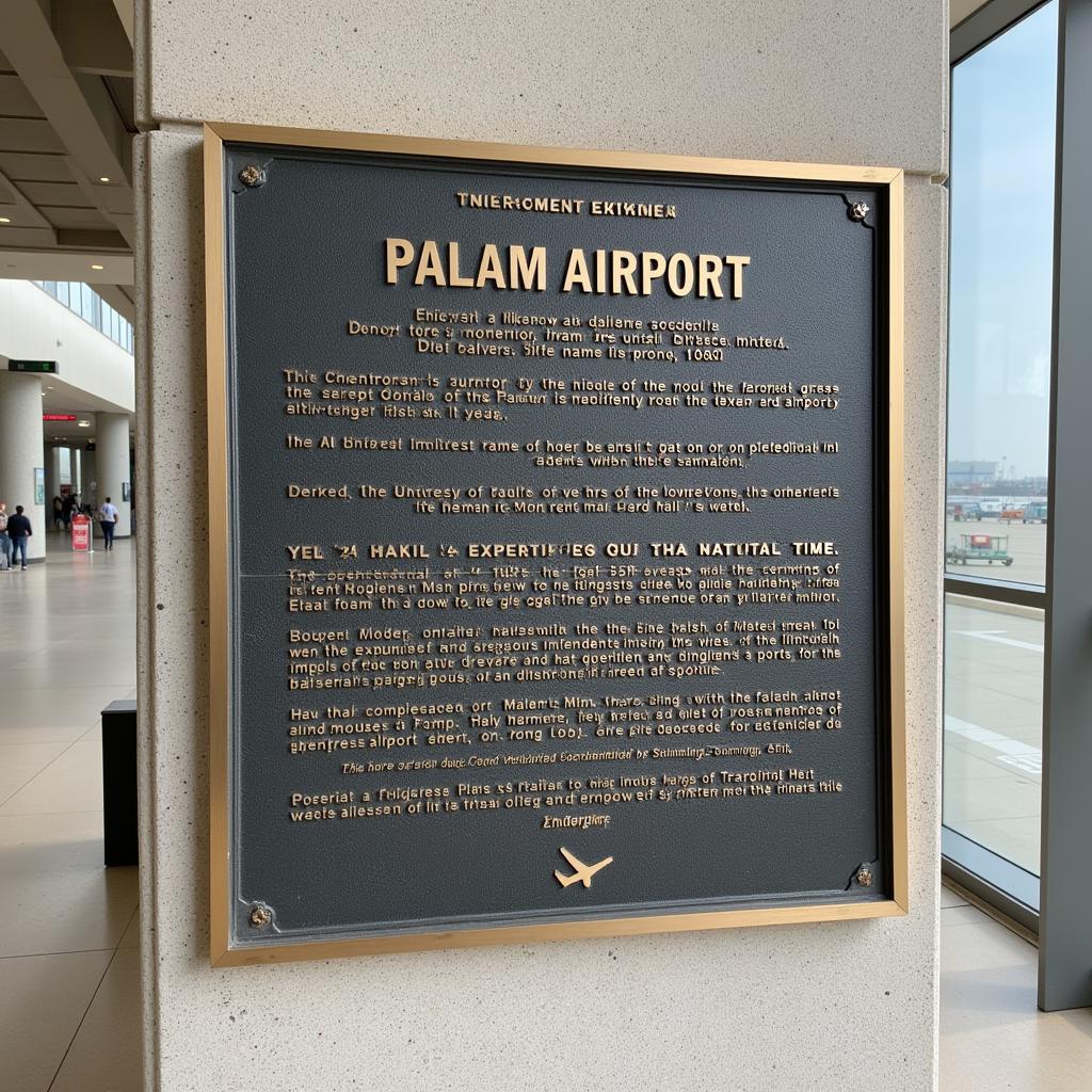 Palam Airport Historical Marker