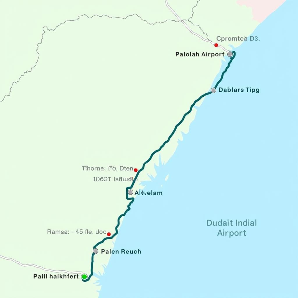 Palolem Beach to Dabolim Airport Route Map