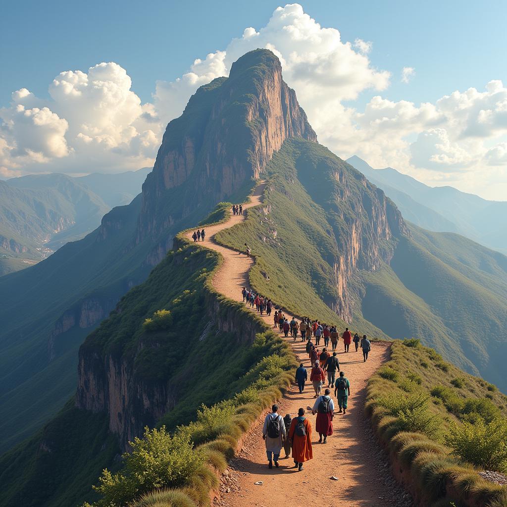 Pilgrims visiting Parasnath