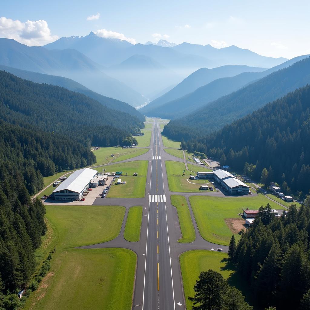 Pasighat Airport Aerial View