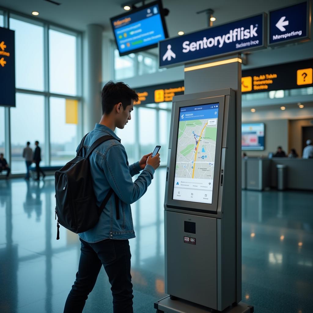 Passenger Navigating Kolkata Airport