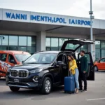 Pre-booked taxi waiting outside Chennai International Airport