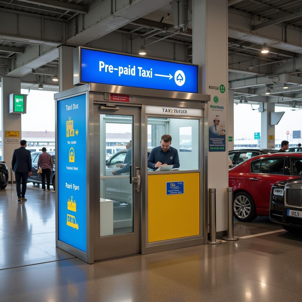 Pre-paid Taxi Booth at New Delhi Airport