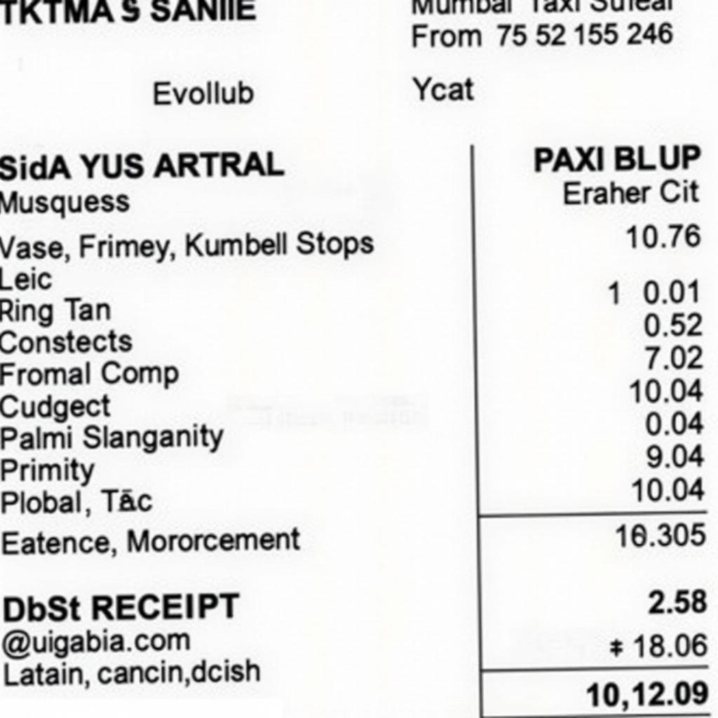 Prepaid Taxi Receipt Example Mumbai