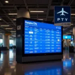 Pty Airport Code on Information Screen