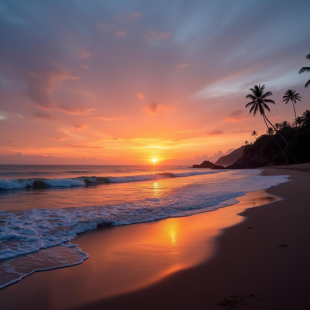 Sunset at Puri Beach