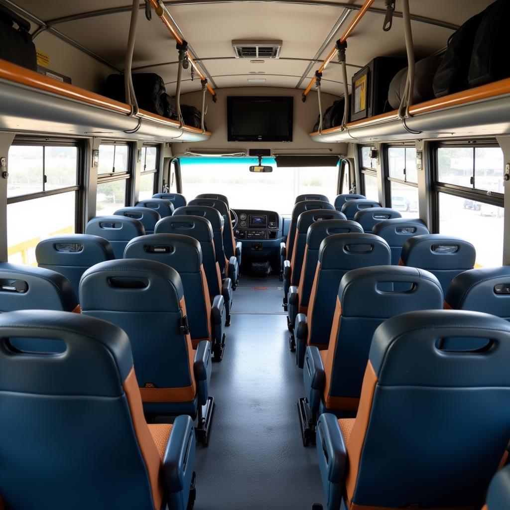 Pushpak Airport Liner Bus Interior