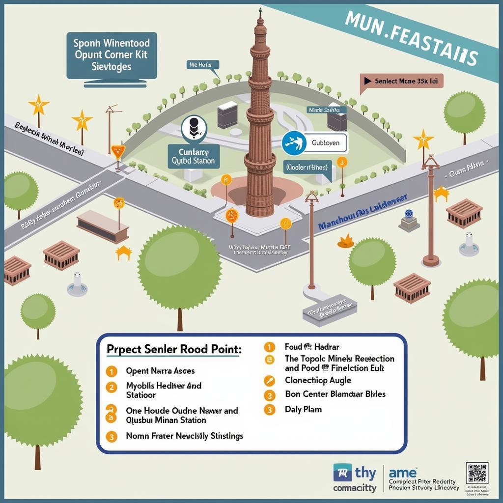 Qutub Minar Metro Station Access and Surrounding Area