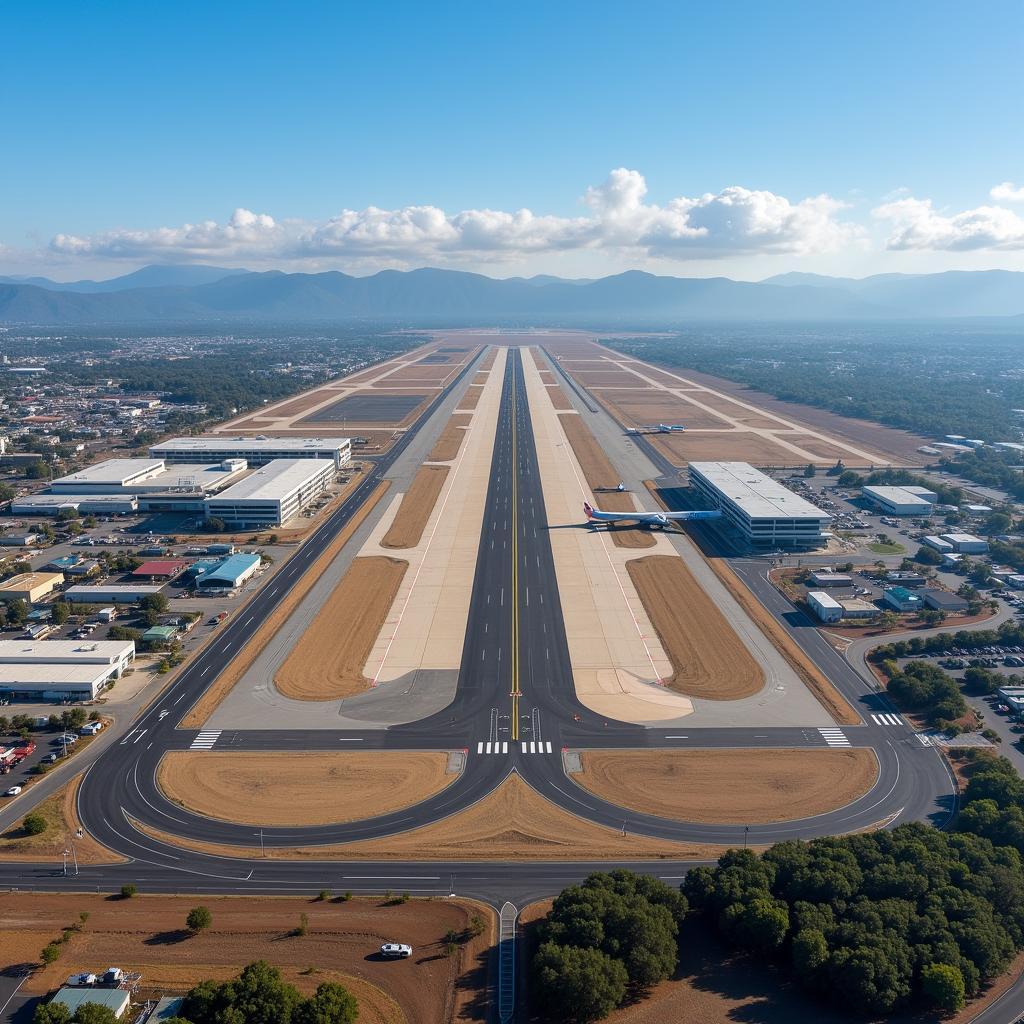 Aerial View of Rajiv Gandhi International Airport, Hyderabad