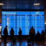 Real-time Arrivals Screen at Rajiv Gandhi International Airport