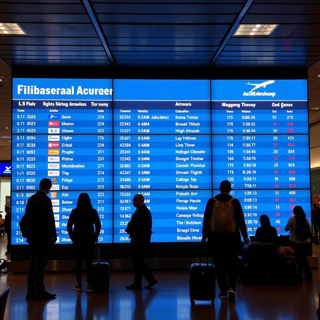 Real-time Arrivals Screen at Rajiv Gandhi International Airport