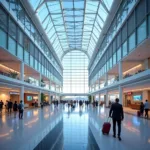 Modern terminal at Rajiv Gandhi International Airport