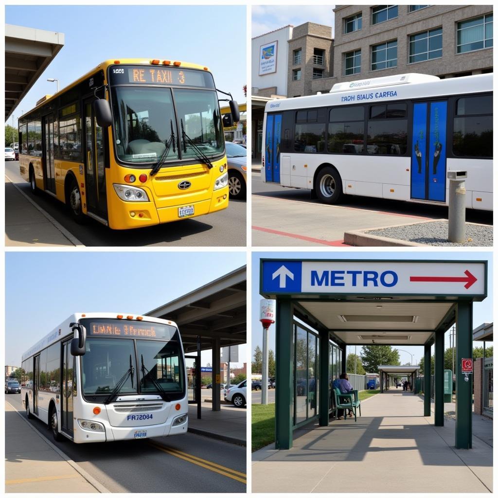 Various transportation options at Rajiv Gandhi International Airport