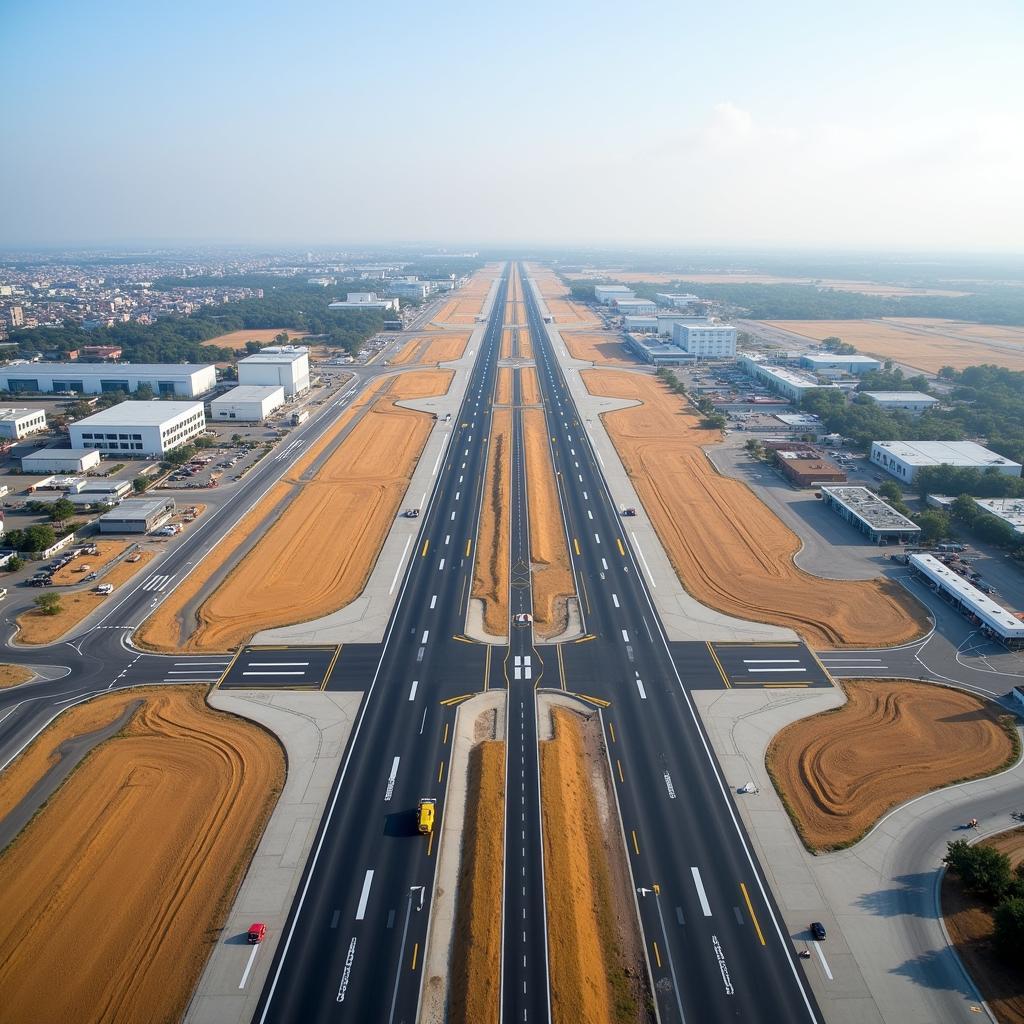 Rajkot New Airport Runway Aerial View - Expanded Capacity and Enhanced Connectivity