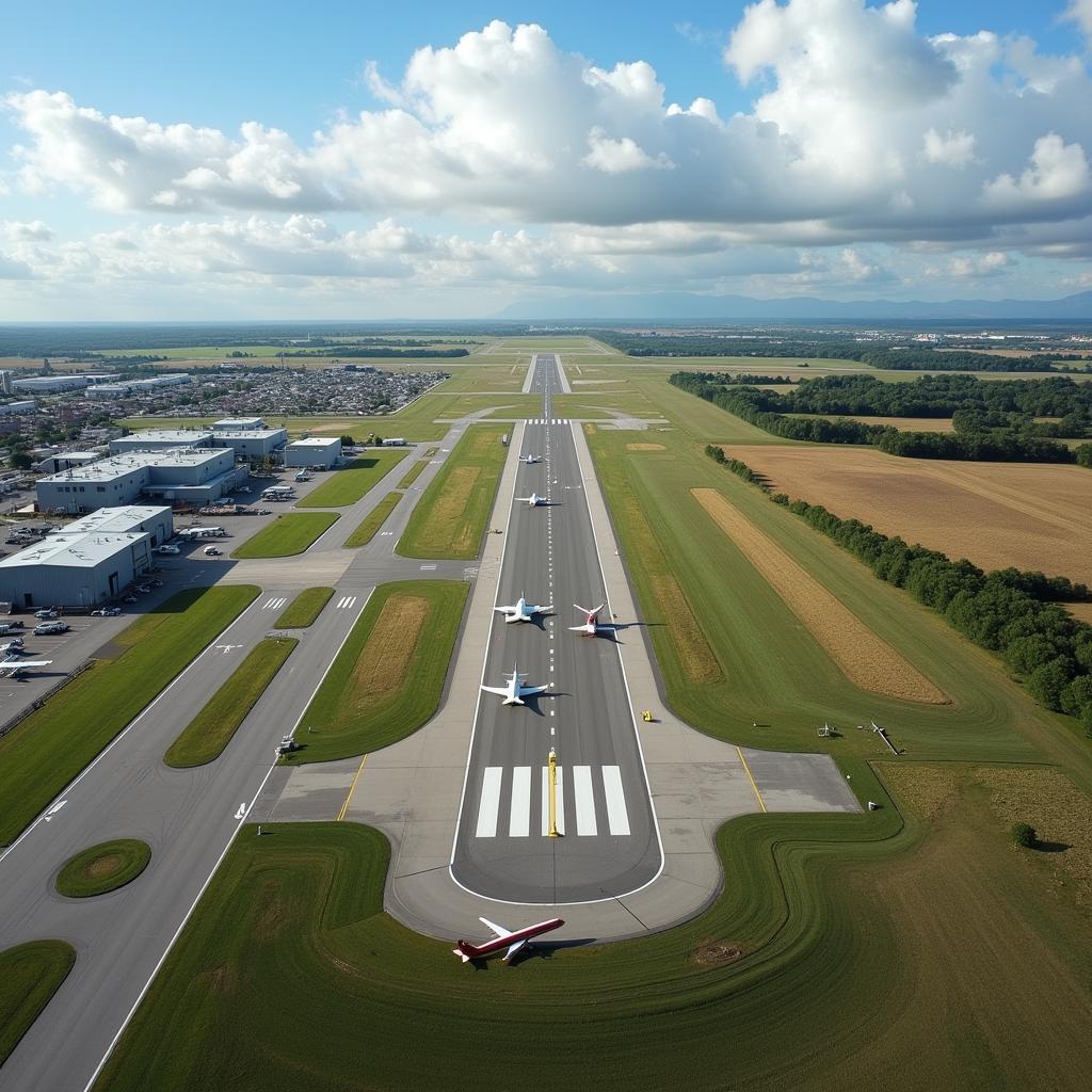 Aerial View of a Regional Airport