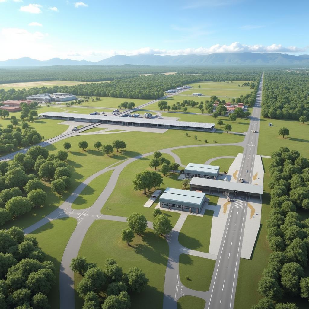 Artist's rendering of future expansion plans for Rupsi Airport