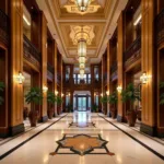 Opulent Interior of Sahara Star Hotel Lobby in Mumbai