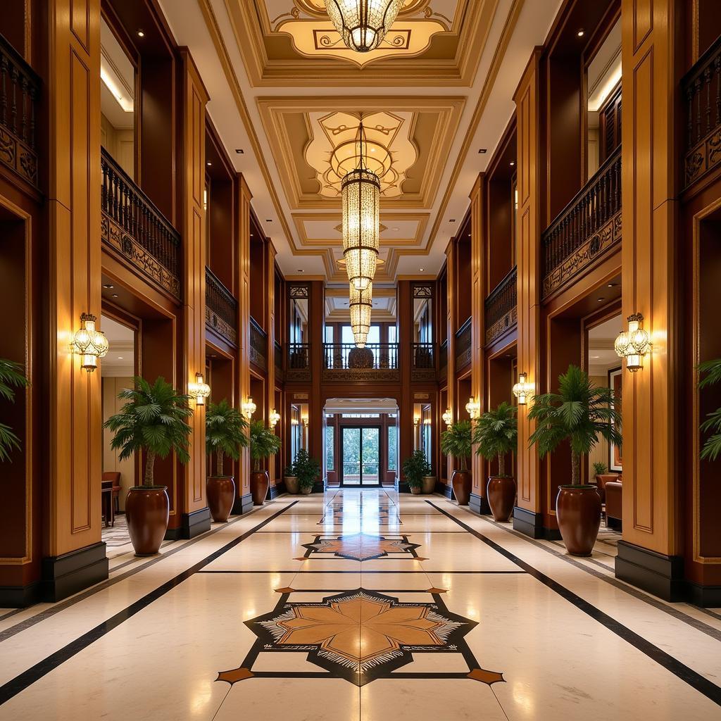 Opulent Interior of Sahara Star Hotel Lobby in Mumbai