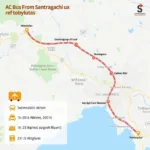 Santragachi to Airport AC Bus Route Map and Schedule