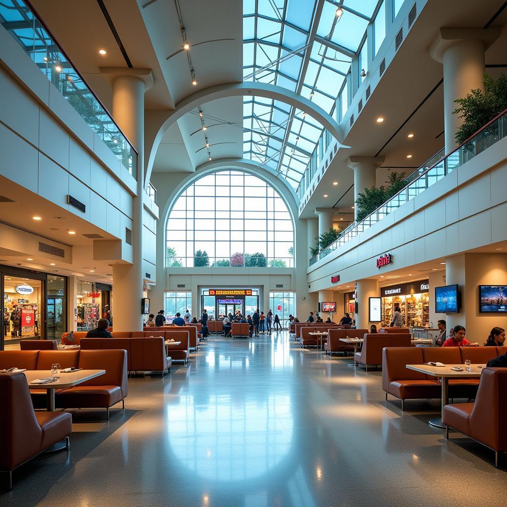 Modern Interior of Sardar Vallabhbhai Airport Terminal