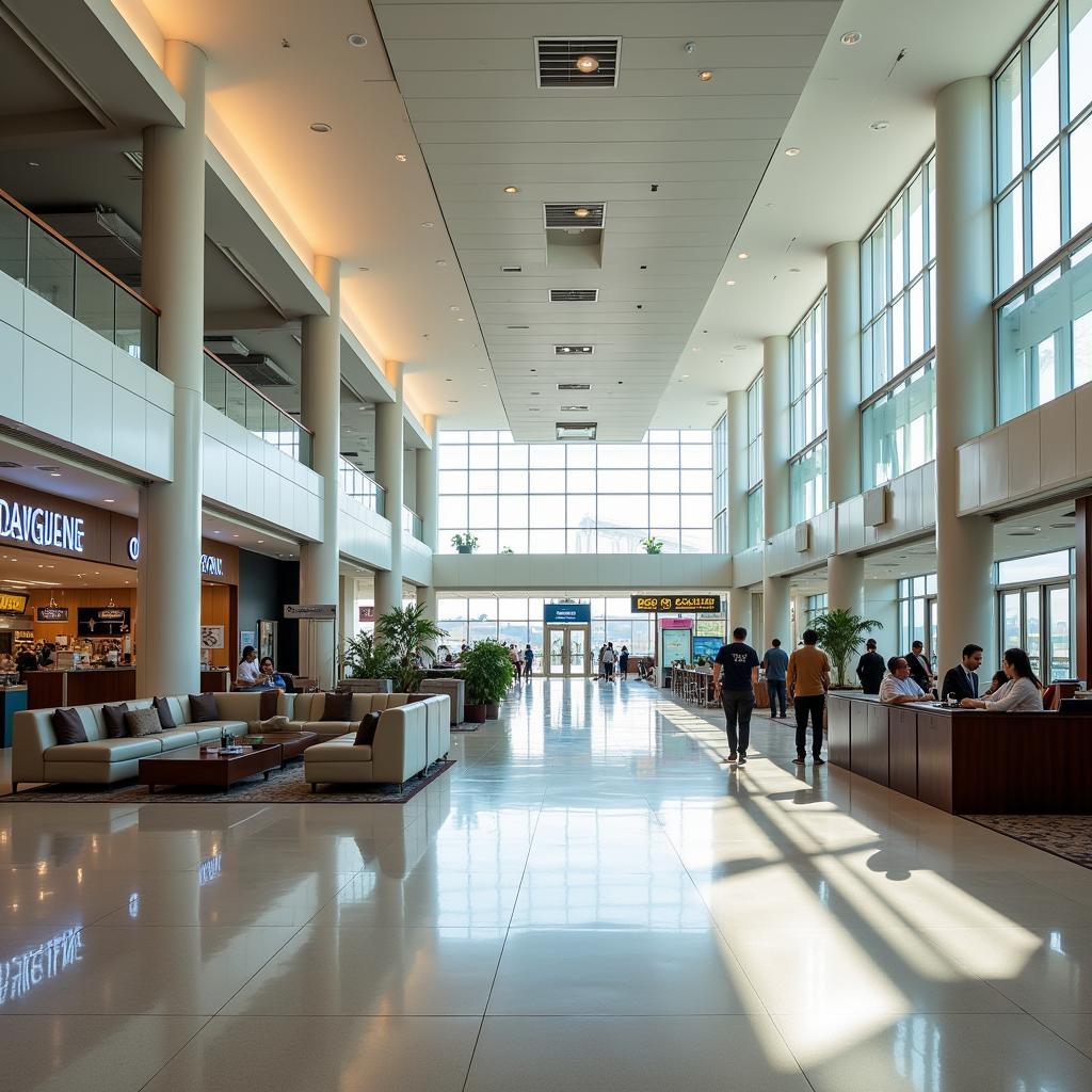 Modern Interior of a Saudi Arabian Airport Passenger Terminal