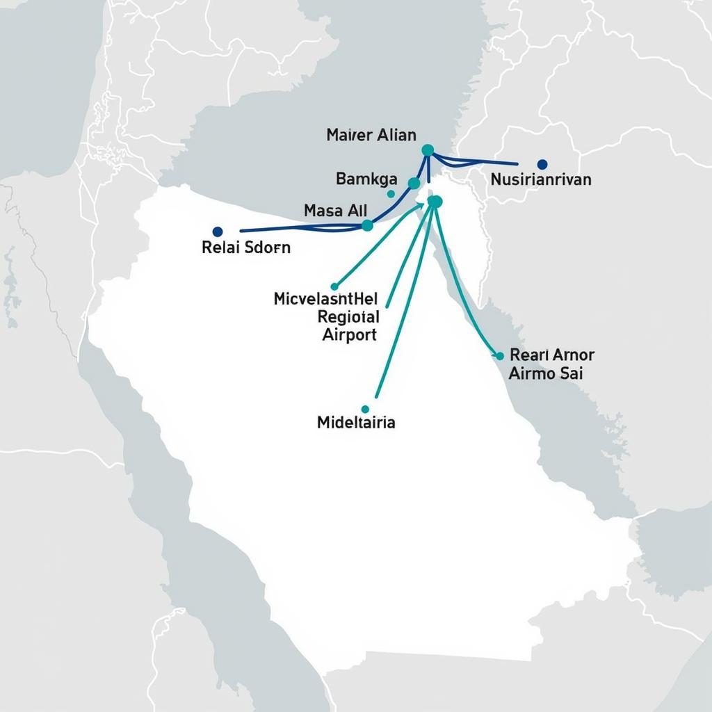 Saudi Arabia Airport Network Map