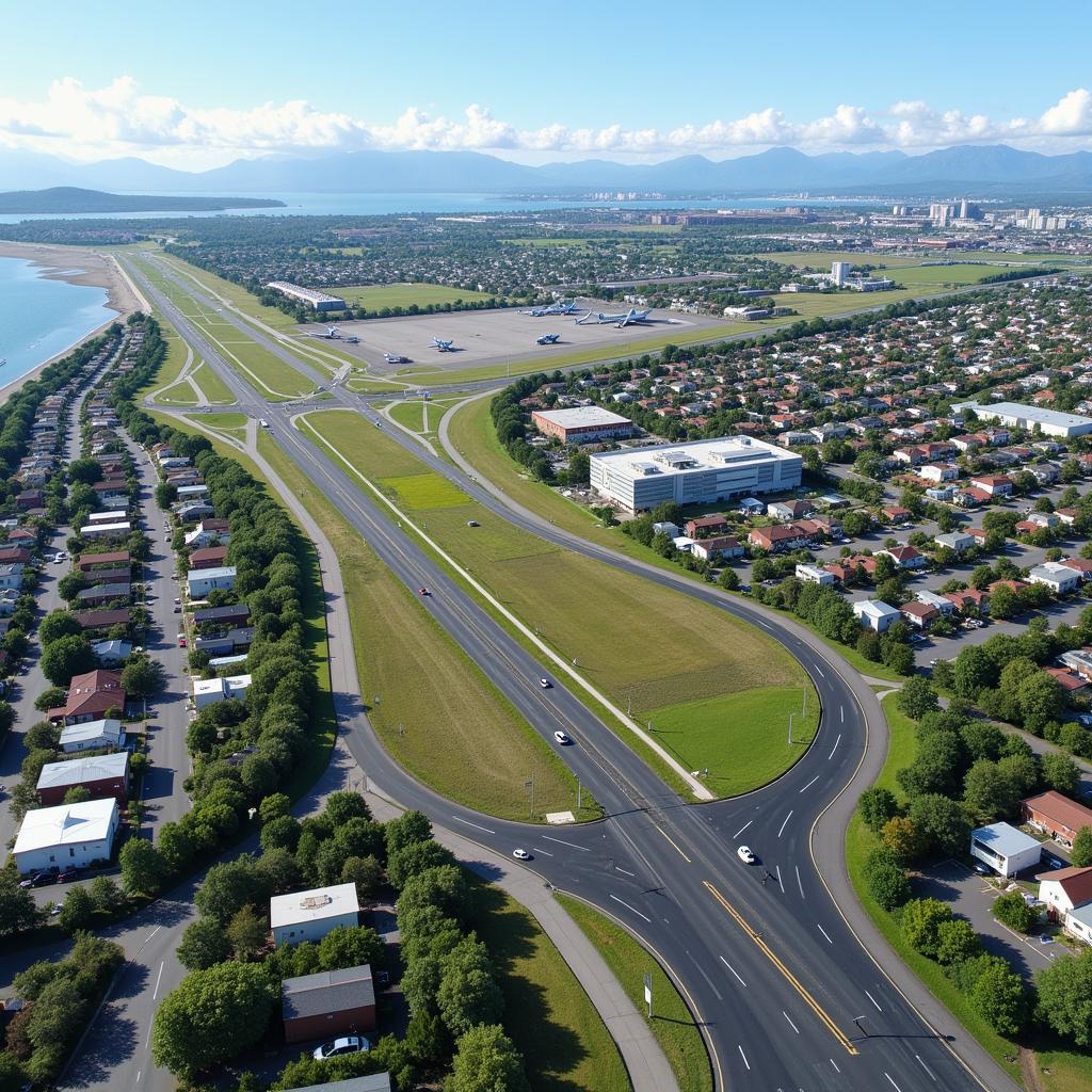 Seaport Airport Road Aerial View