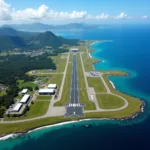 Seychelles International Airport Aerial View