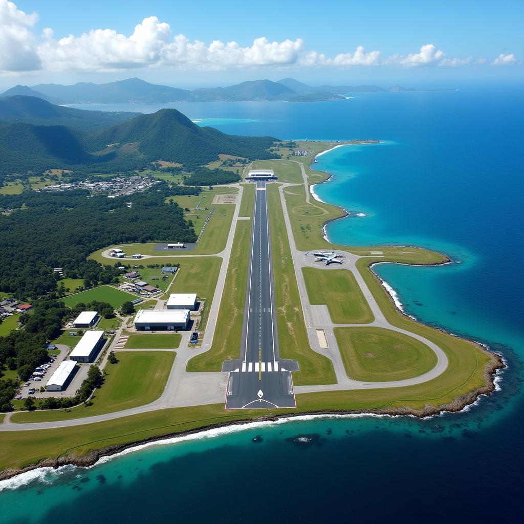 Seychelles International Airport Aerial View