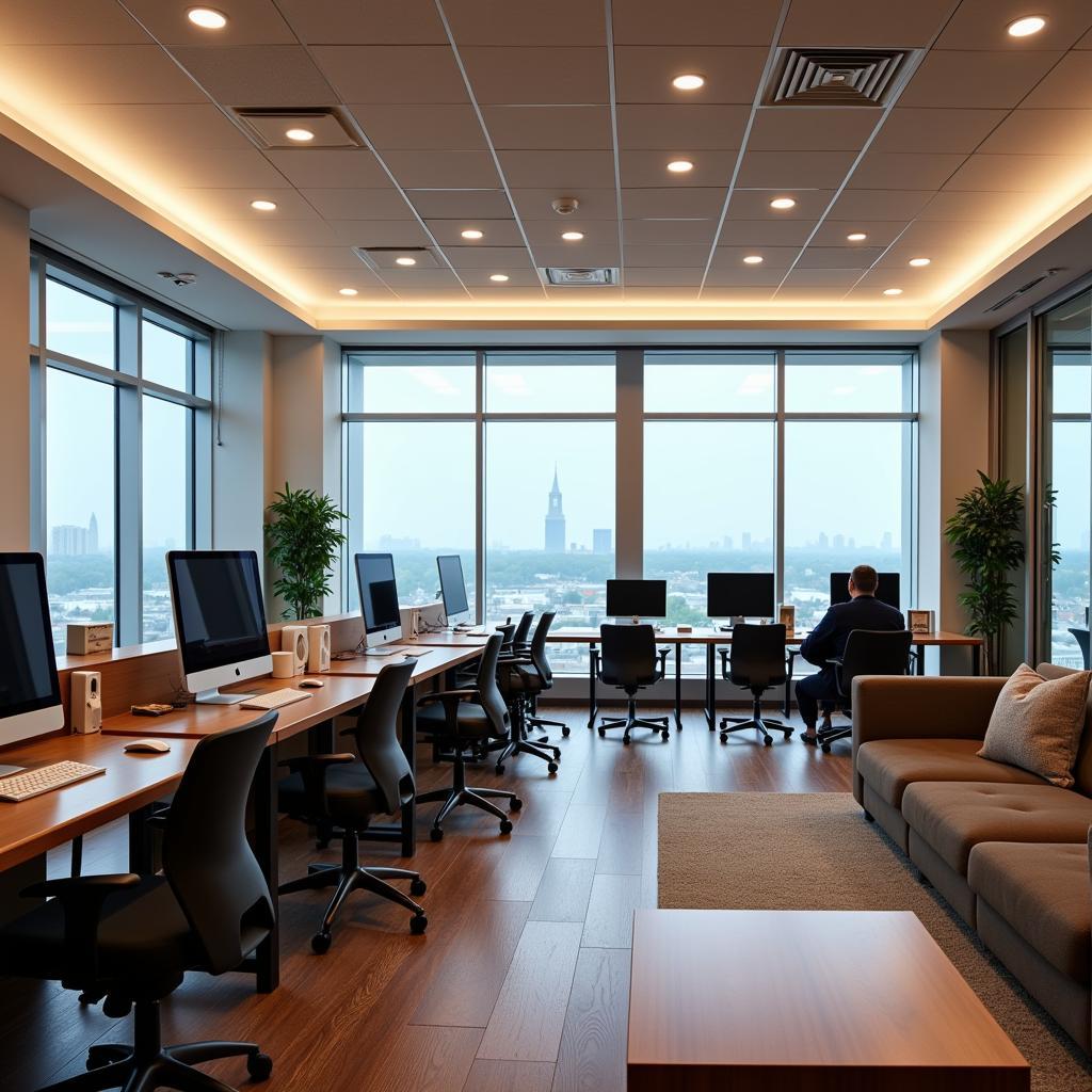 Business Center in Sharjah Airport Lounge