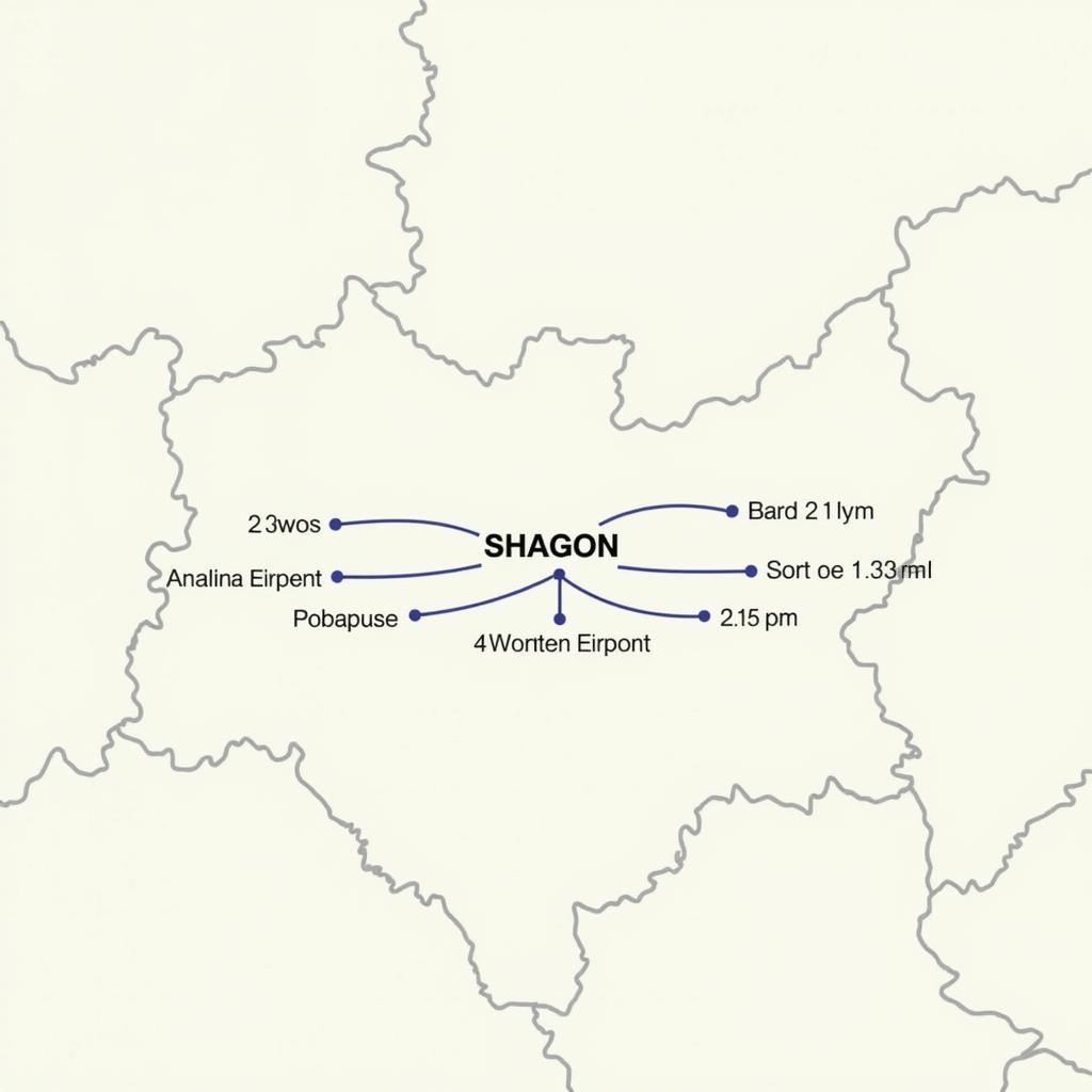 Shegaon Airport Distance Map: Visual representation of distances to nearest airports